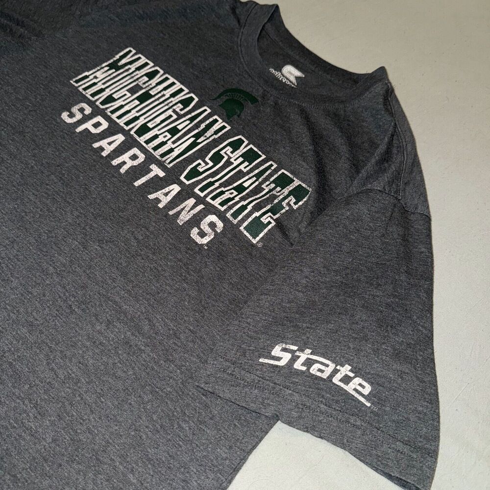Colosseum Athletics Michigan‎ State Spartans T-Shirt Men's Large Gray Cotton